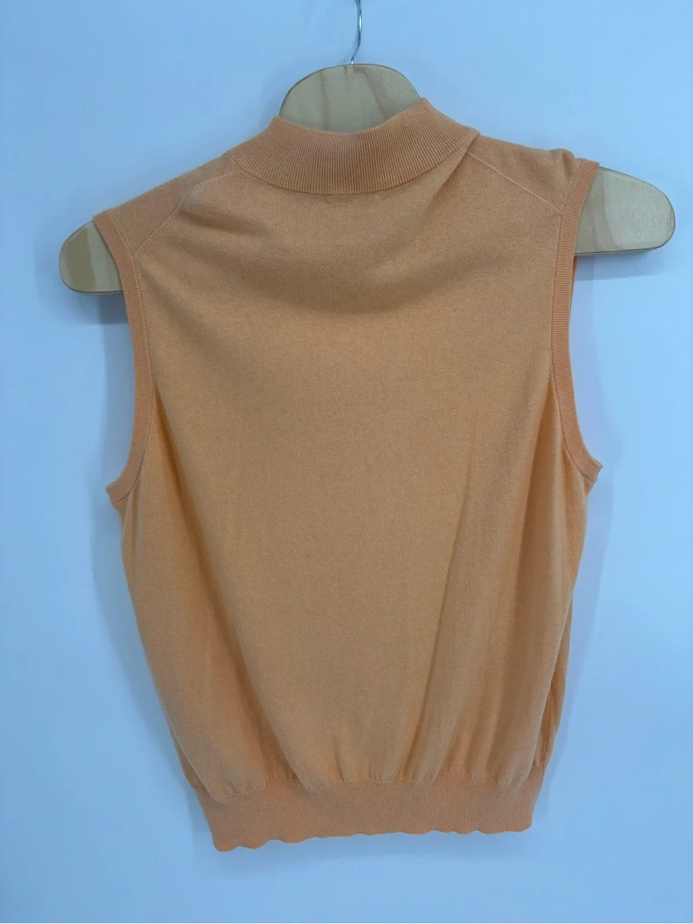 Peter Millar XL Orange 1/4 Zip Sweater Vest Cotton Cashmere Golf Ocean Course Lg